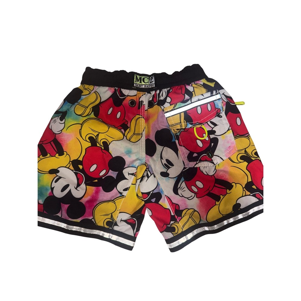 MC2 Saint Barth Disney Mickey Mouse Swim Trunks Boys 2Y Multicolor Beach Shorts - Picture 2 of 4